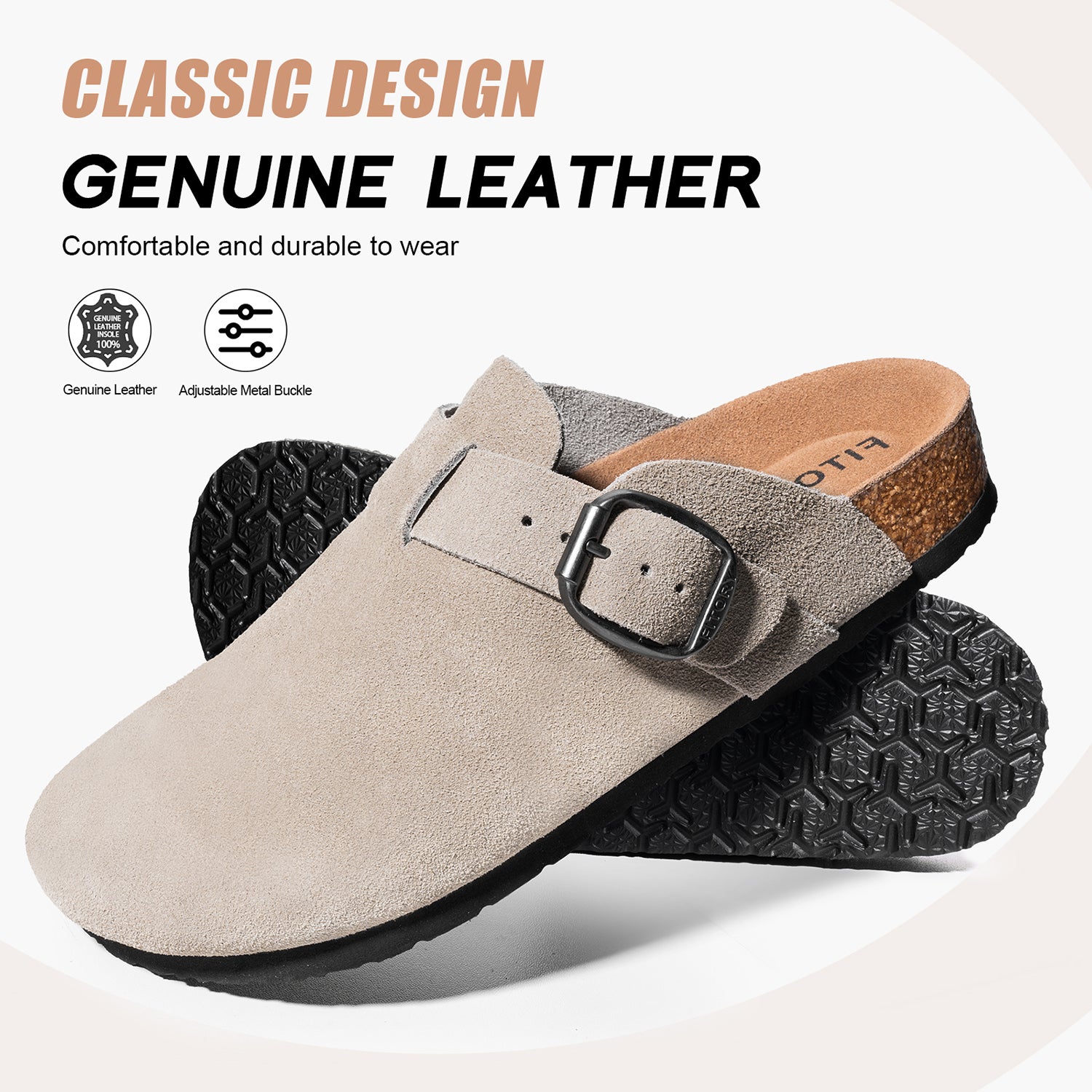 Clogs for Men Round Headed Cork