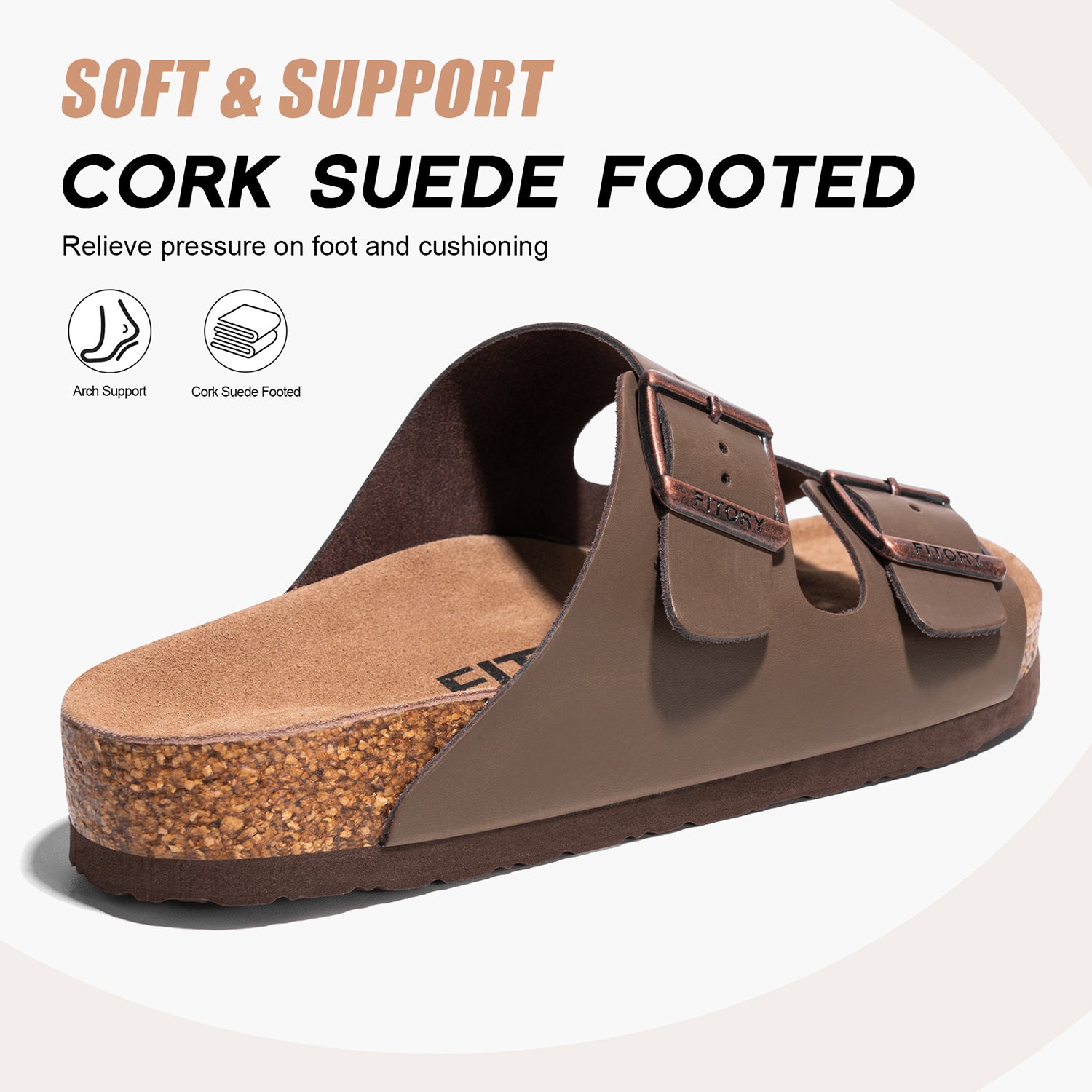 Men's Leather Sandals Casual Open Toe Slippers