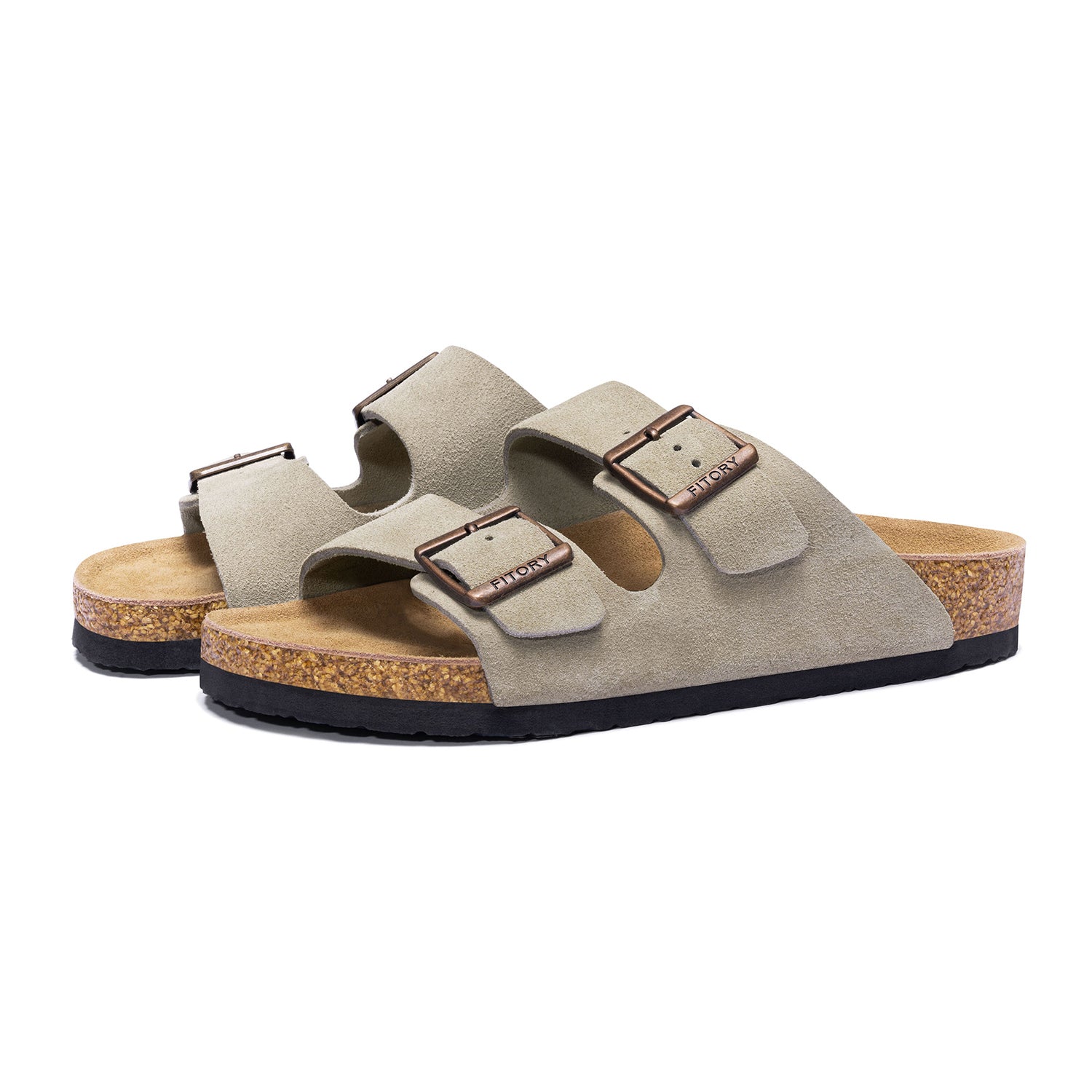 Men's Leather Sandals Casual Open Toe Slippers