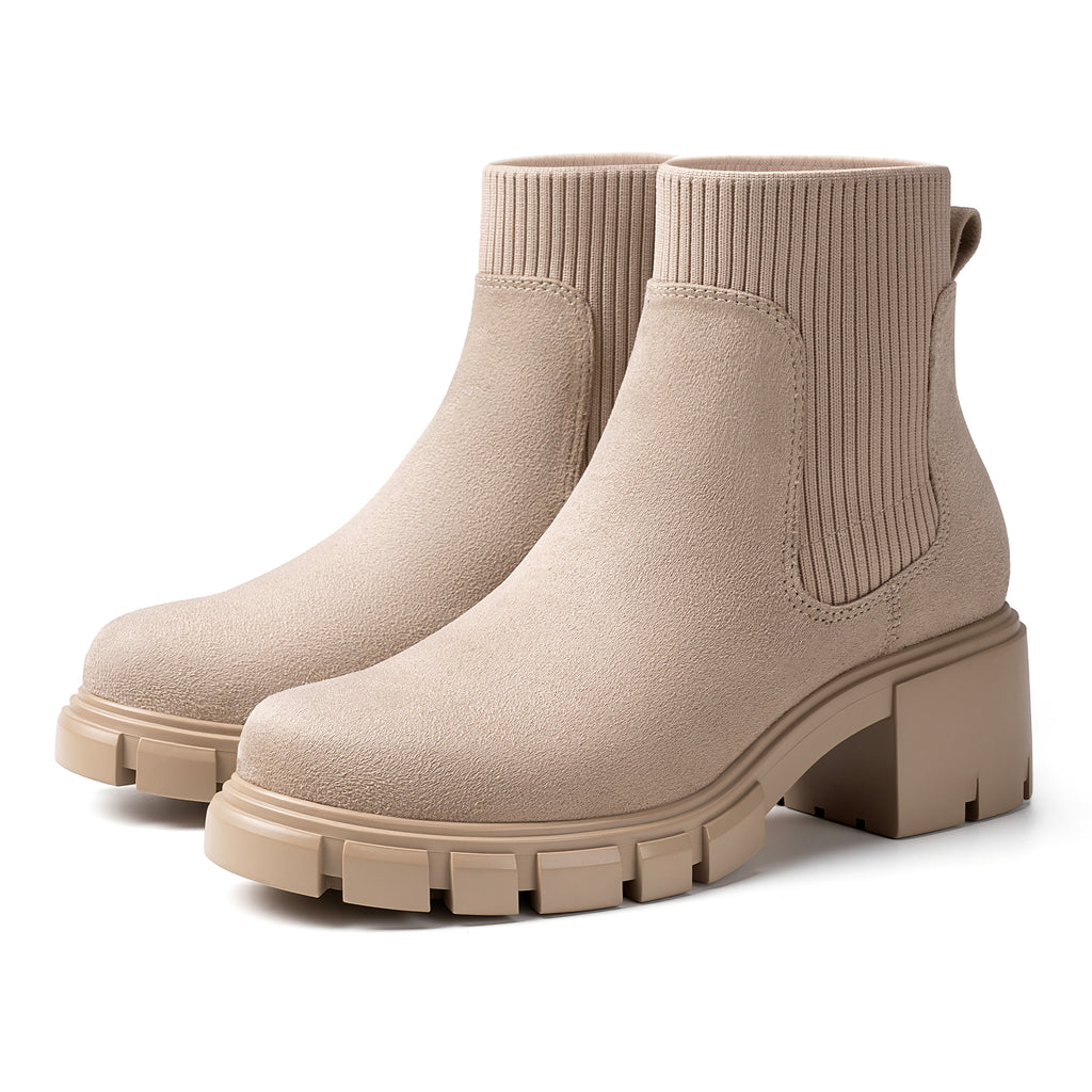 Women's Chelsea Boots Fashion Ankle Chunky Booties