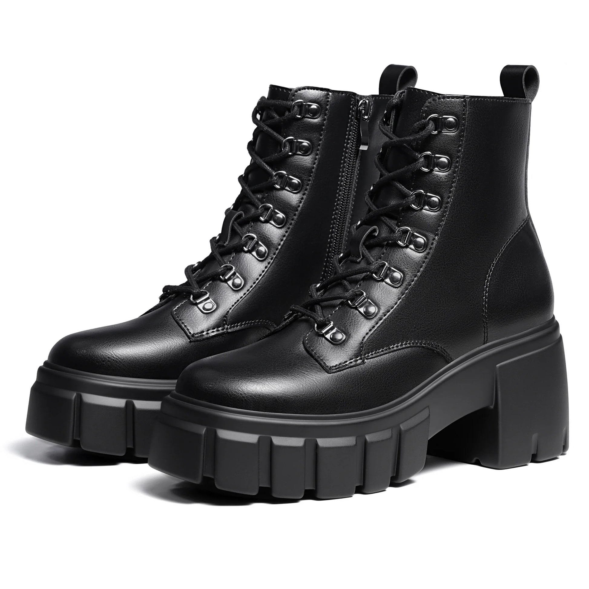 Women’s Cowgirl Combat Boots with High Heel