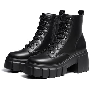 Women’s Cowgirl Combat Boots with High Heel