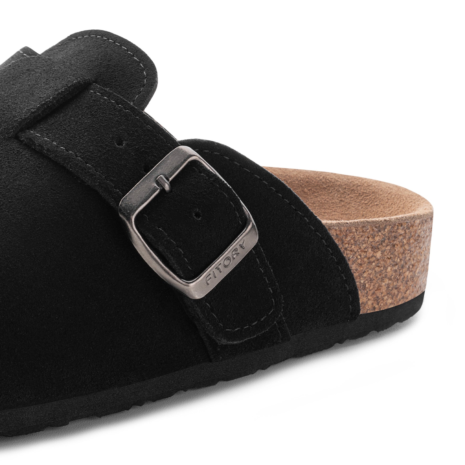 Women’s Suede Clogs with Round Toe