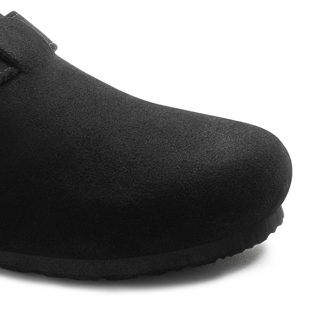 Women’s Suede Clogs with Round Toe