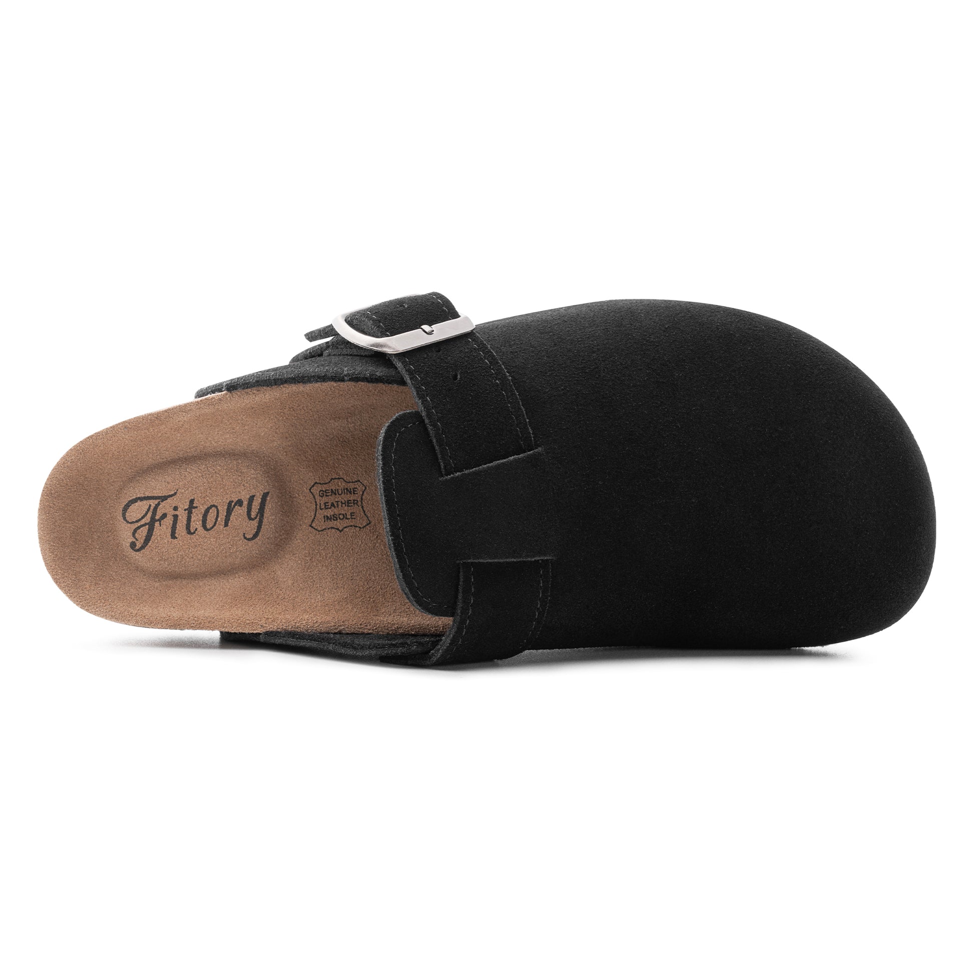 Women’s Suede Clogs with Round Toe