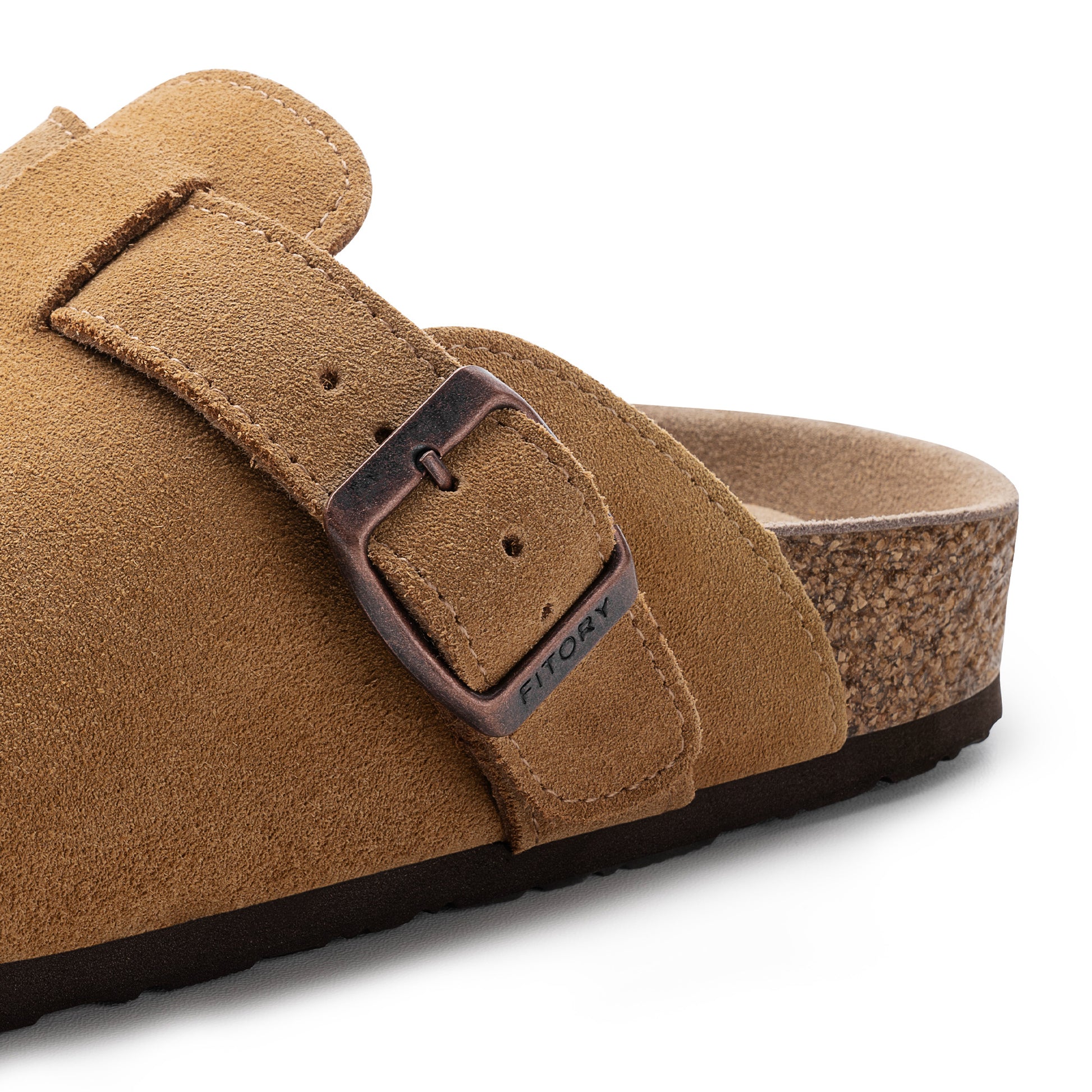 Women’s Suede Clogs with Round Toe