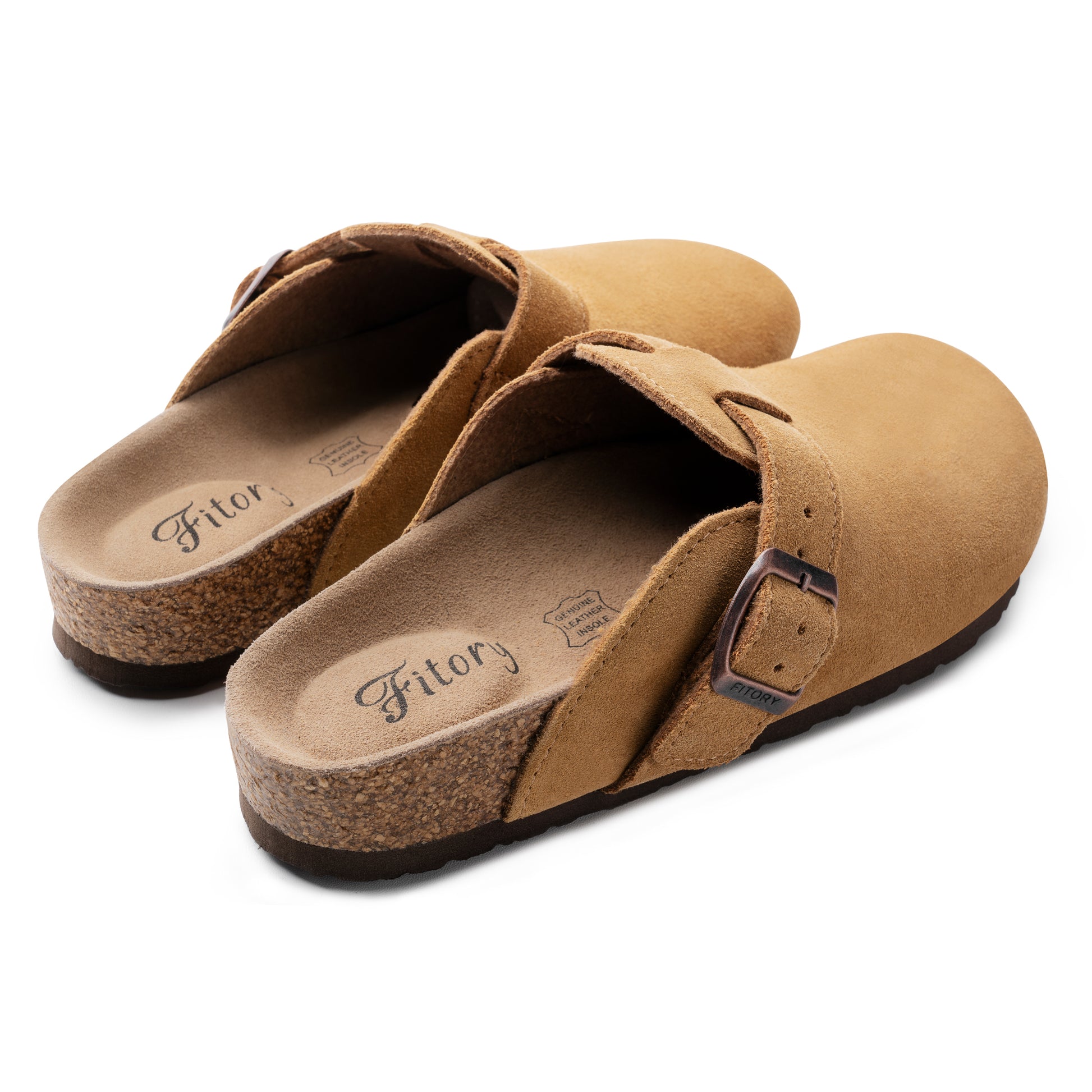 Women’s Suede Clogs with Round Toe