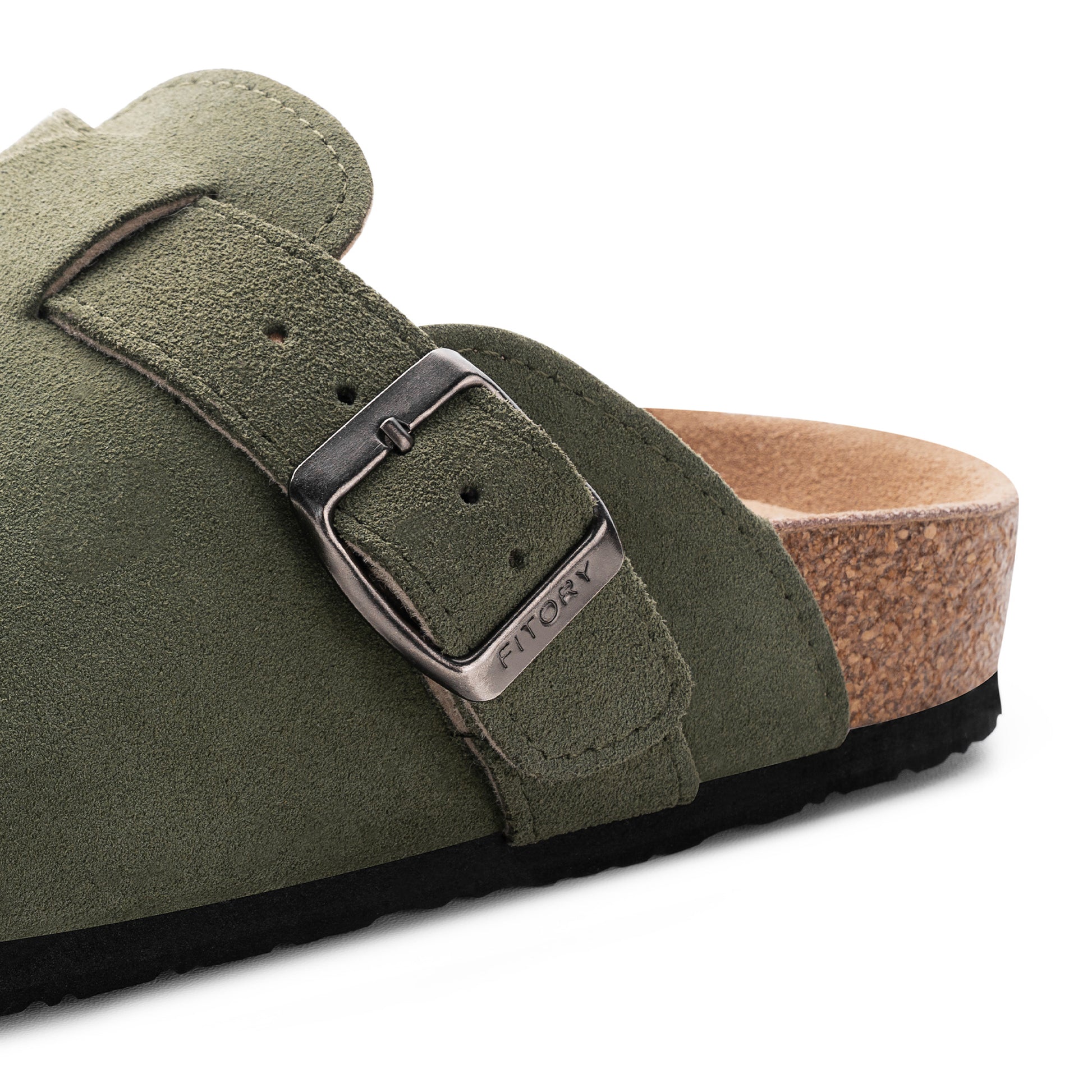 Women’s Suede Clogs with Round Toe