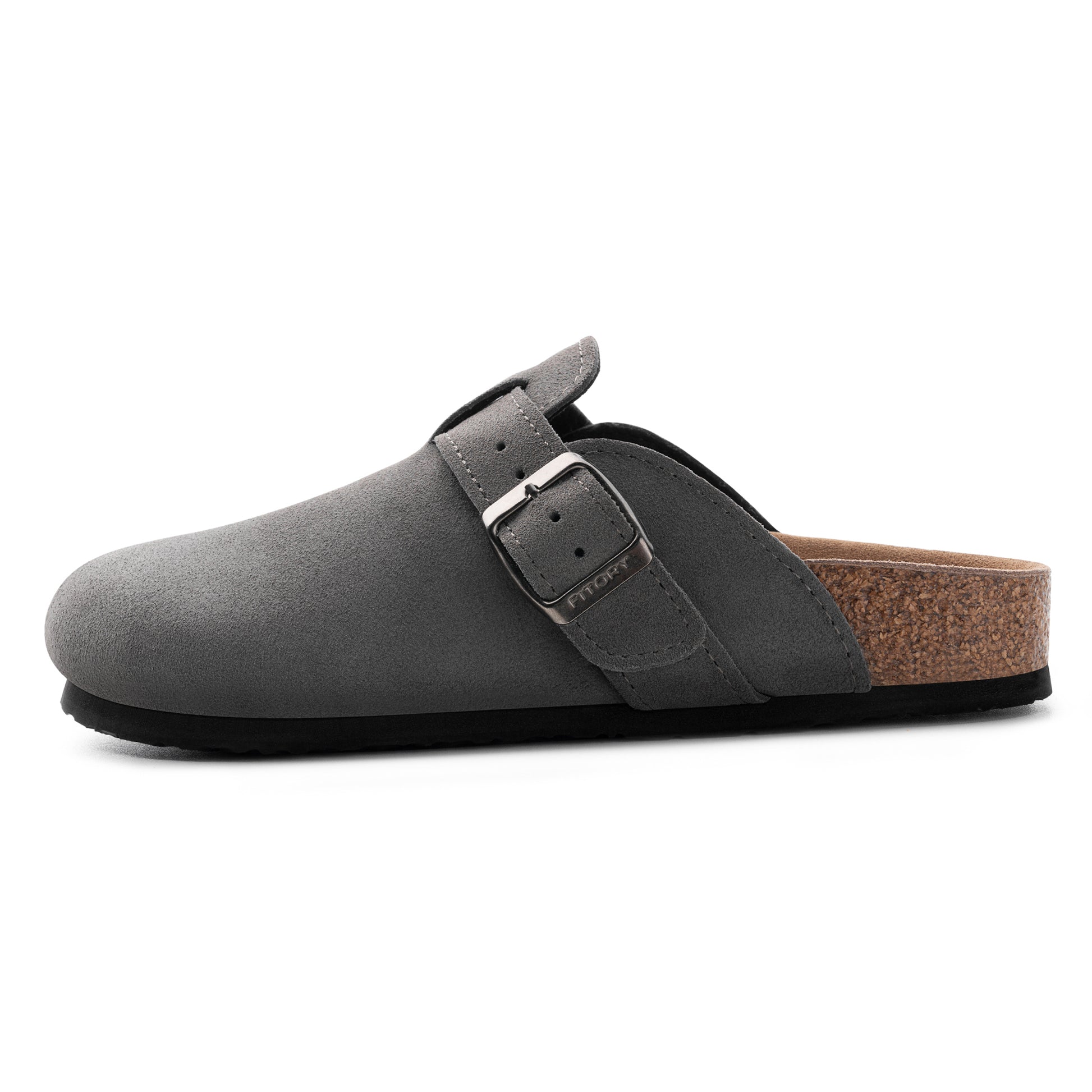 Women’s Suede Clogs with Round Toe