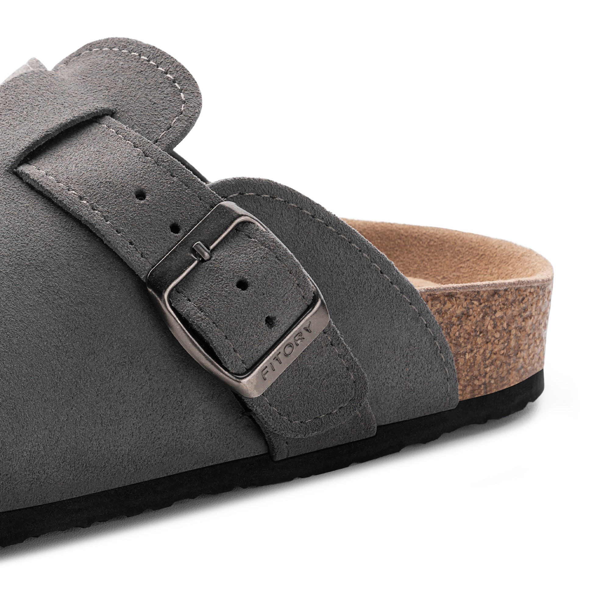 Women’s Suede Clogs with Round Toe