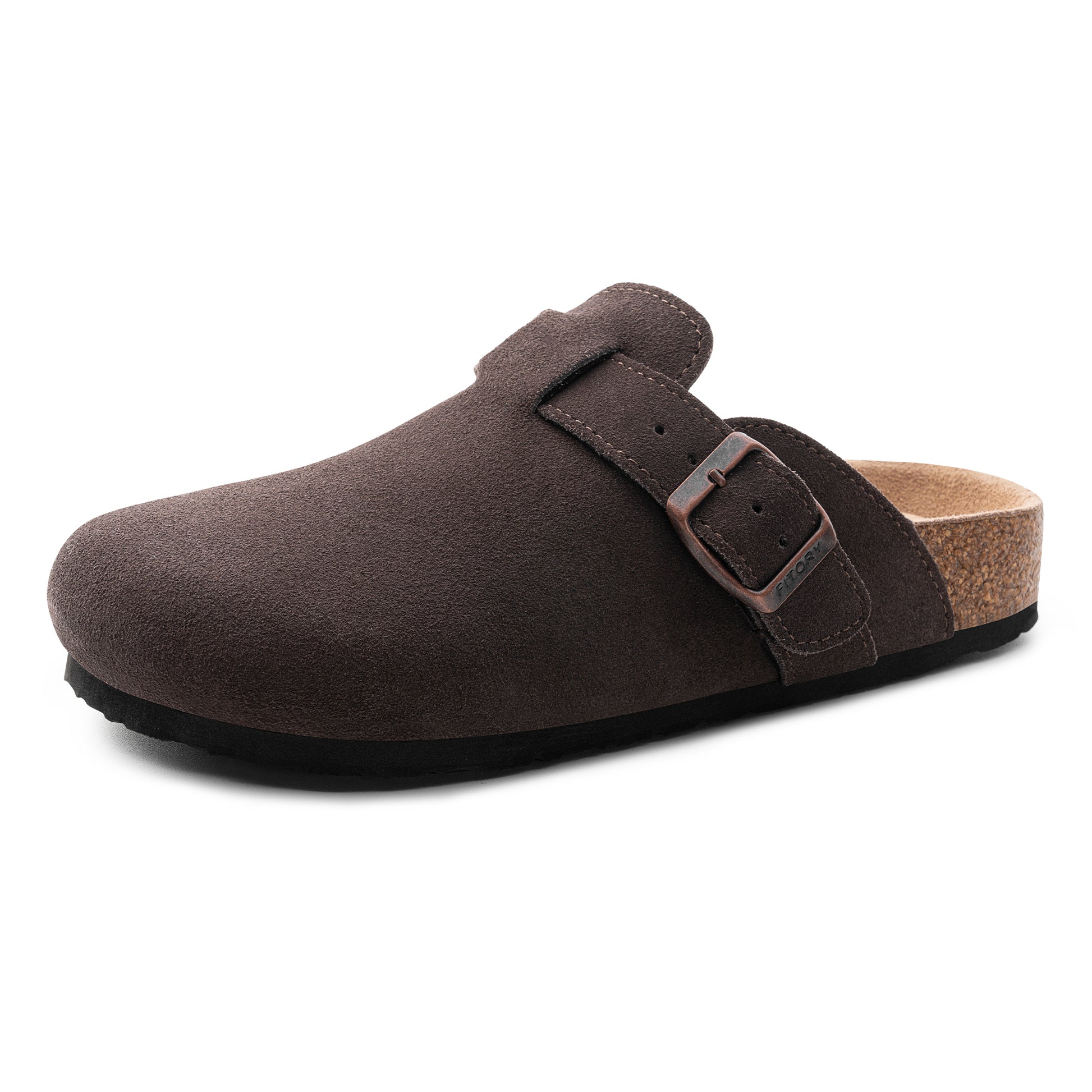 Women’s Suede Clogs with Round Toe