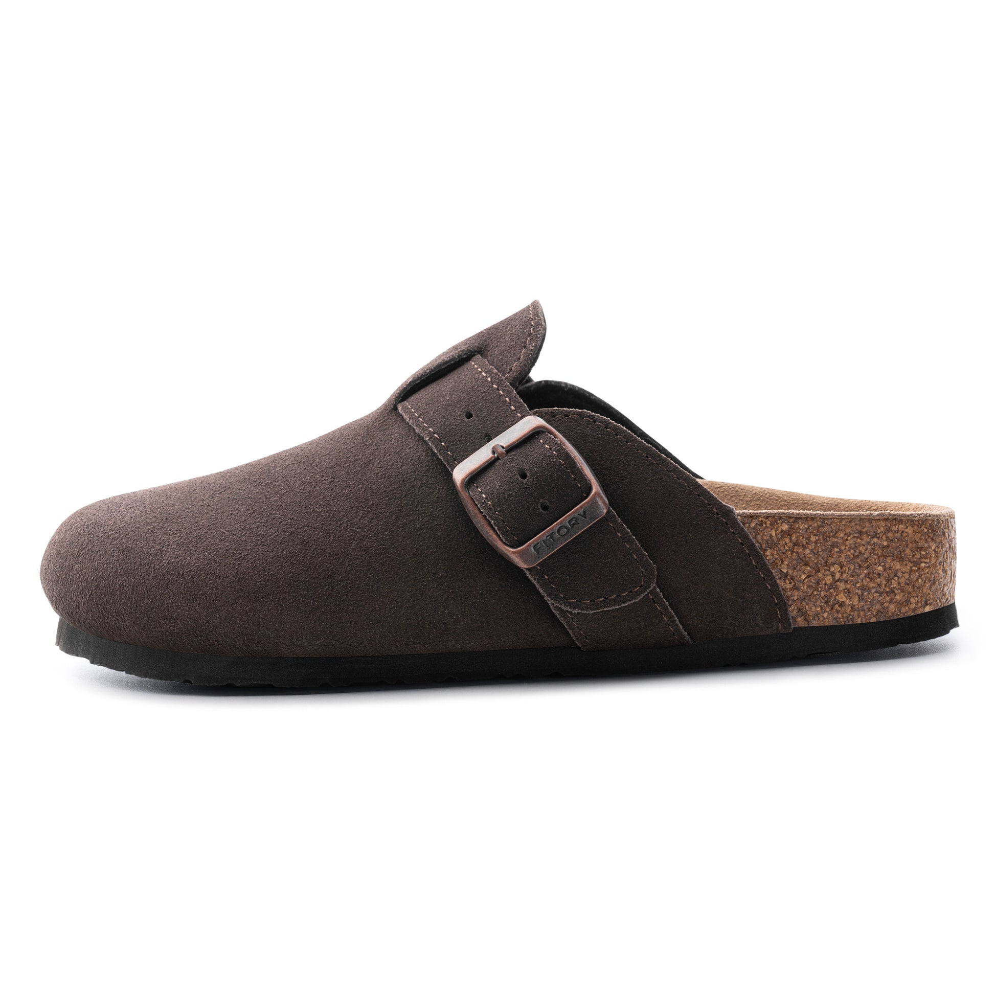 Women’s Suede Clogs with Round Toe