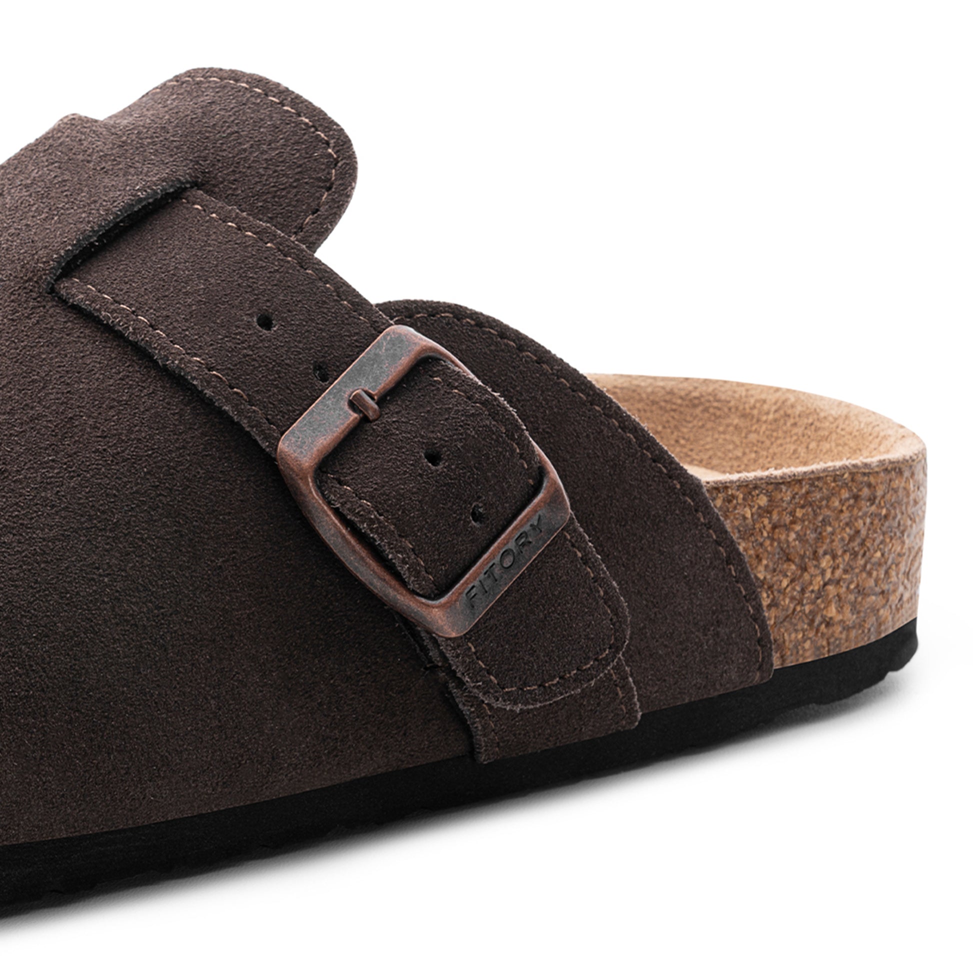 Women’s Suede Clogs with Round Toe
