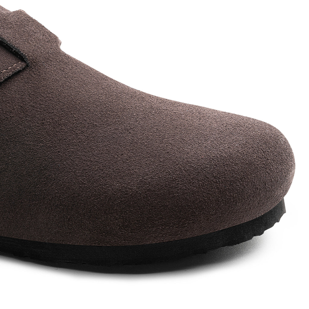 Women’s Suede Clogs with Round Toe