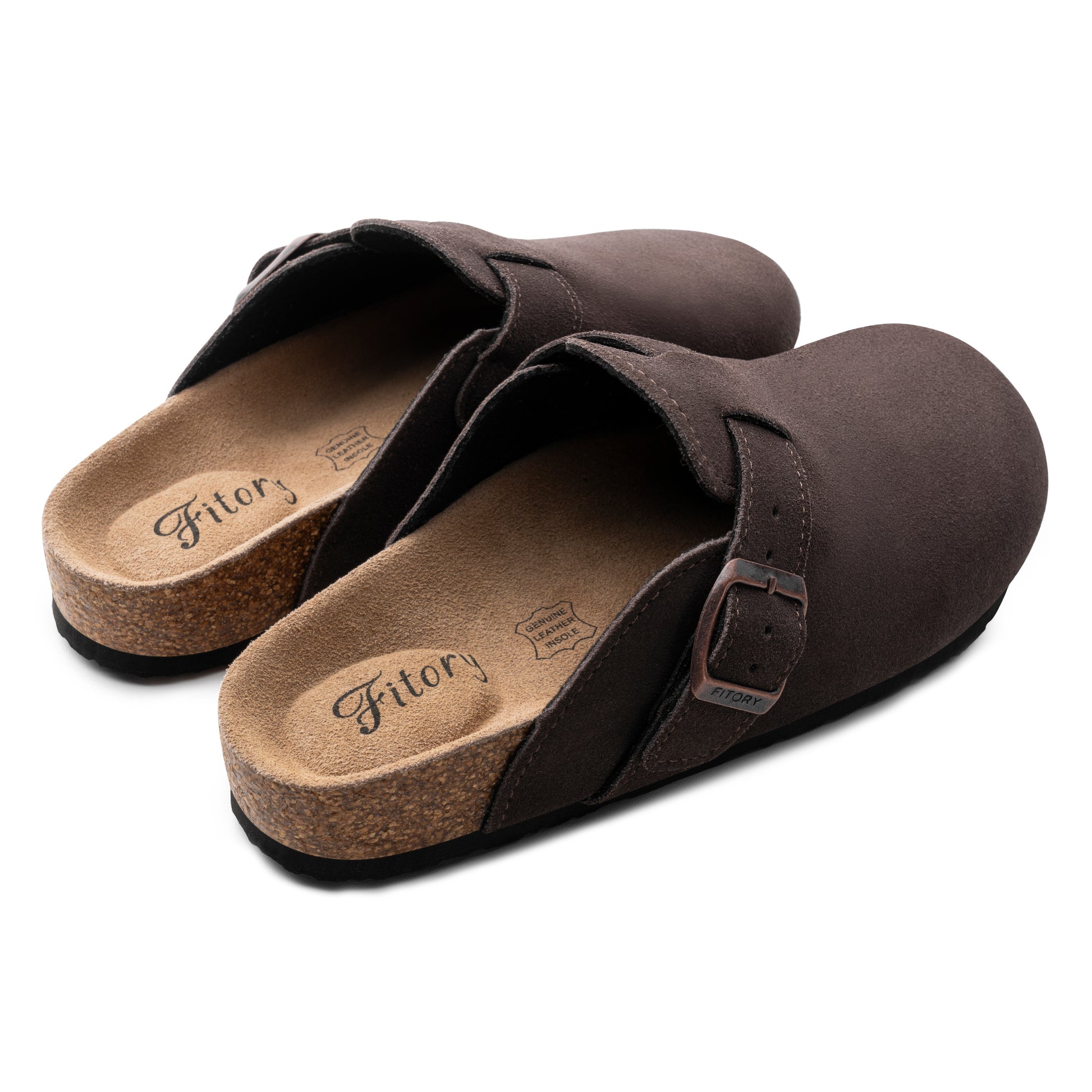 Women’s Suede Clogs with Round Toe