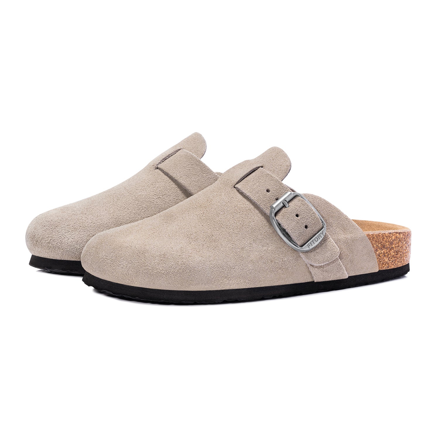 Women Suede Clogs with Round Headed