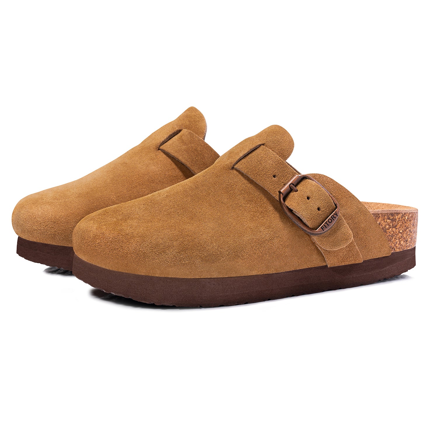 Women Platform Clogs High Sole Suede