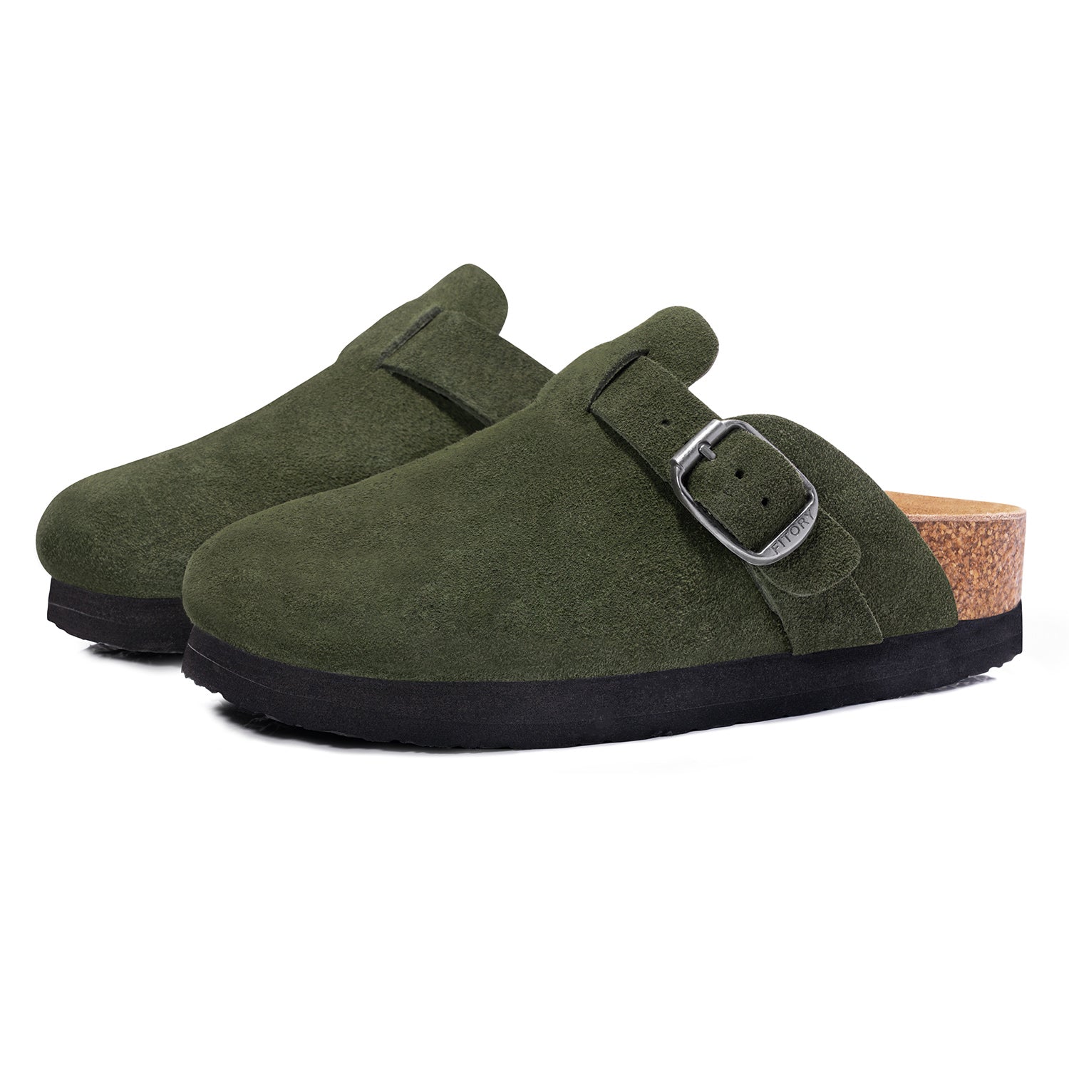 Women Platform Clogs High Sole Suede