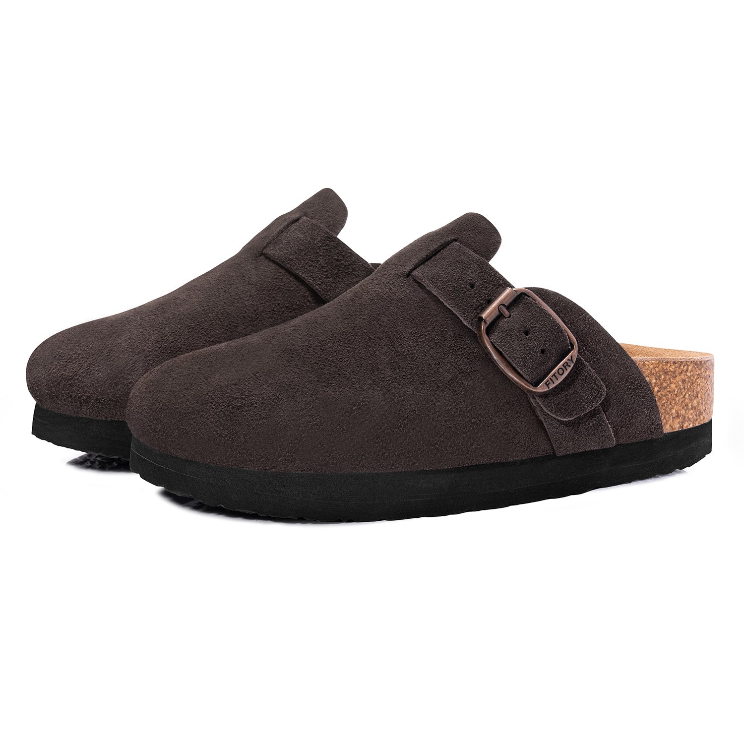 Women Platform Clogs High Sole Suede