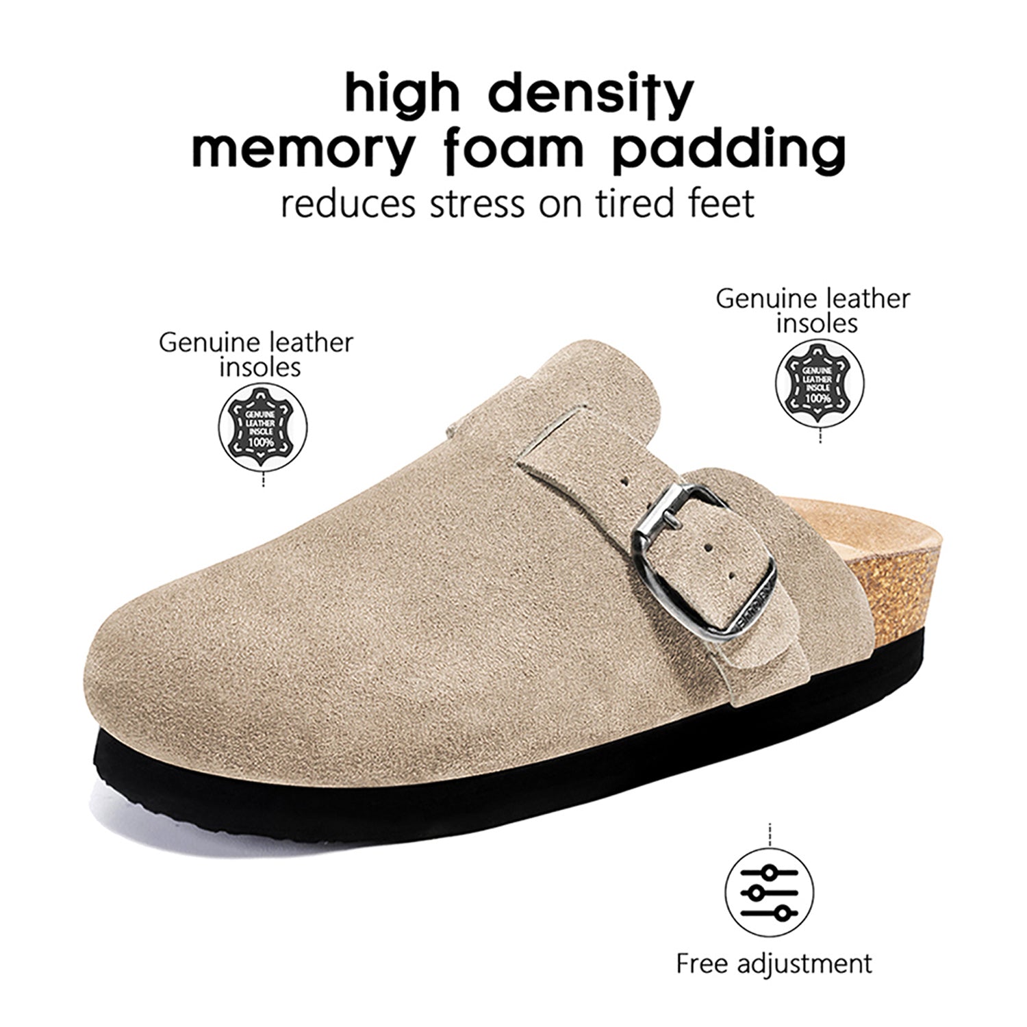 Women Platform Clogs High Sole Suede
