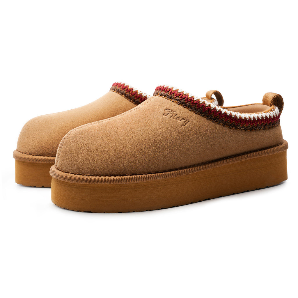 Women’s High Platform Slip-on Suede Slippers